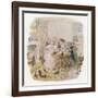 Oliver Twist: Mr. Bumble and Mrs Corney Taking Tea-George Cruikshank-Framed Art Print