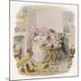 Oliver Twist: Mr. Bumble and Mrs Corney Taking Tea-George Cruikshank-Mounted Art Print