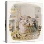 Oliver Twist: Mr. Bumble and Mrs Corney Taking Tea-George Cruikshank-Stretched Canvas
