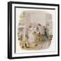 Oliver Twist: Mr. Bumble and Mrs Corney Taking Tea-George Cruikshank-Framed Art Print