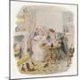 Oliver Twist: Mr. Bumble and Mrs Corney Taking Tea-George Cruikshank-Mounted Art Print