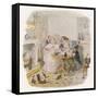 Oliver Twist: Mr. Bumble and Mrs Corney Taking Tea-George Cruikshank-Framed Stretched Canvas