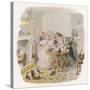 Oliver Twist: Mr. Bumble and Mrs Corney Taking Tea-George Cruikshank-Stretched Canvas