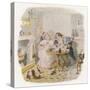 Oliver Twist: Mr. Bumble and Mrs Corney Taking Tea-George Cruikshank-Stretched Canvas