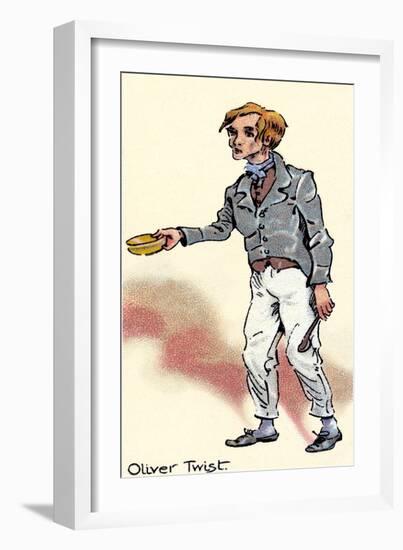 Oliver Twist - novel by Charles Dickens-Hablot Knight Browne-Framed Giclee Print