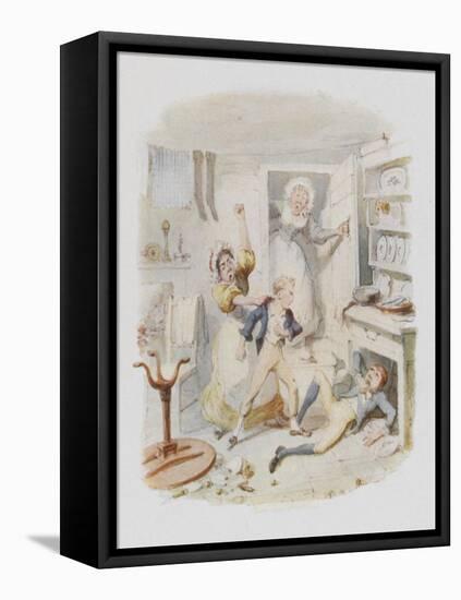 Oliver Twist Plucks up a Spirit-George Cruikshank-Framed Stretched Canvas