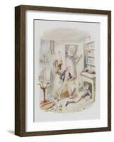 Oliver Twist Plucks up a Spirit-George Cruikshank-Framed Art Print