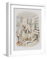 Oliver Twist Plucks up a Spirit-George Cruikshank-Framed Art Print