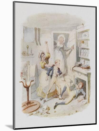 Oliver Twist Plucks up a Spirit-George Cruikshank-Mounted Art Print