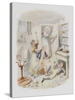 Oliver Twist Plucks up a Spirit-George Cruikshank-Stretched Canvas