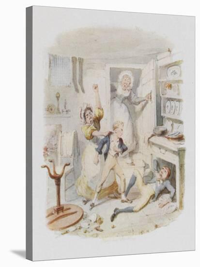 Oliver Twist Plucks up a Spirit-George Cruikshank-Stretched Canvas