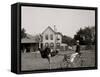 Oliver W., the Famous Trotting Ostrich at Florida Ostrich Farm, Jacksonville-null-Framed Stretched Canvas