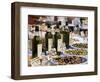 Olives and Olive Oil on Sale at a Market, Provence-Alpes-Cote-D'Azur, France-Ruth Tomlinson-Framed Photographic Print