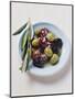 Olives and Olive Sprig on Plate-Eising Studio - Food Photo and Video-Mounted Photographic Print