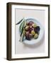 Olives and Olive Sprig on Plate-Eising Studio - Food Photo and Video-Framed Photographic Print