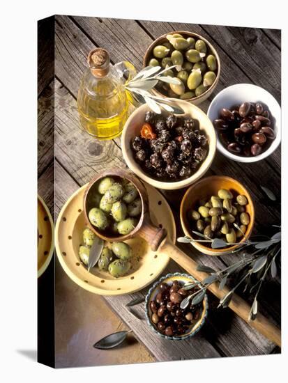 Olives in Bowls-Martina Urban-Stretched Canvas