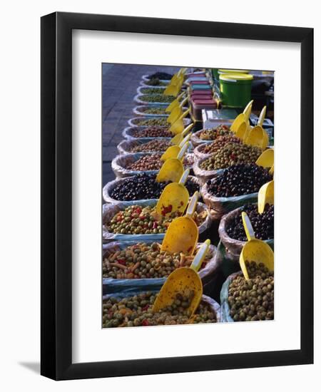 Olives on Market Stall, Provence, France, Europe-Miller John-Framed Photographic Print