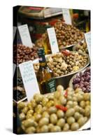 Olives Stall, Shuk Hacarmel (Carmel Market), Tel Aviv, Israel, Middle East-Yadid Levy-Stretched Canvas