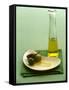 Olives with Olive Oil-Louise Lister-Framed Stretched Canvas