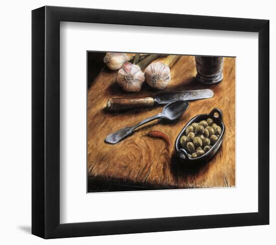 Olives with Pepper-Jeanette Trépanier-Framed Art Print