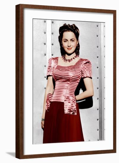 Olivia De Havilland, ca. 1942-null-Framed Photo