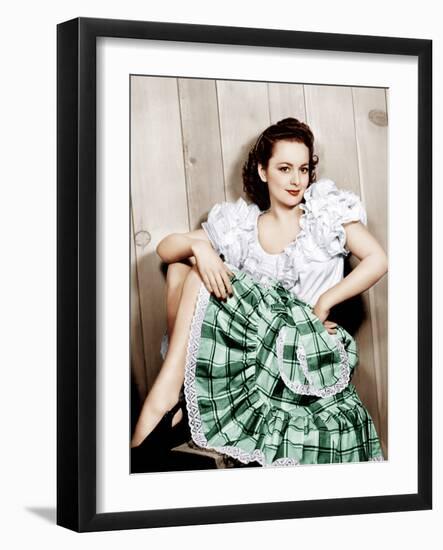 Olivia de Havilland, ca. 1948-null-Framed Photo