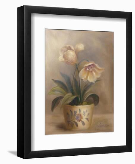 Olivia's Flowers II-Cheovan-Framed Art Print