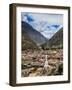 Ollantaytambo, elevated view, Sacred Valley, Cusco Region, Peru, South America-Karol Kozlowski-Framed Photographic Print