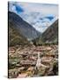 Ollantaytambo, elevated view, Sacred Valley, Cusco Region, Peru, South America-Karol Kozlowski-Stretched Canvas