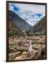 Ollantaytambo, elevated view, Sacred Valley, Cusco Region, Peru, South America-Karol Kozlowski-Framed Photographic Print