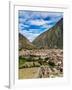 Ollantaytambo, elevated view, Sacred Valley, Cusco Region, Peru, South America-Karol Kozlowski-Framed Photographic Print