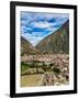 Ollantaytambo, elevated view, Sacred Valley, Cusco Region, Peru, South America-Karol Kozlowski-Framed Photographic Print