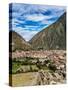 Ollantaytambo, elevated view, Sacred Valley, Cusco Region, Peru, South America-Karol Kozlowski-Stretched Canvas