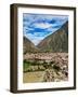 Ollantaytambo, elevated view, Sacred Valley, Cusco Region, Peru, South America-Karol Kozlowski-Framed Photographic Print