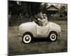 Ollie In His Car-Pete Kelly-Mounted Giclee Print