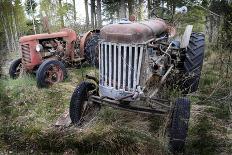 Two Old Rusty Tractor in the Forest-Ollikainen-Photographic Print