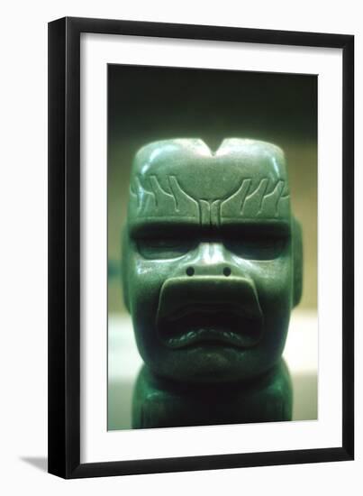 Olmec Carved Jade Head, Pre-Columbian, Central America, 1150-800 Bc-null-Framed Photographic Print