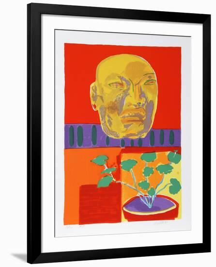 Olmec Mask-John Grillo-Framed Limited Edition