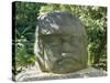 Olmec Stone Head at Parque-Museo La Venta, Villahermosa, Tabasco, Mexico, North America-Richard Nebesky-Stretched Canvas