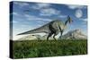 Olorotitan Duckbill Dinosaurs Grazing-null-Stretched Canvas
