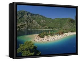 Olu Deniz, Lagoon Beach, Turkey, Eurasia-Lee Frost-Framed Stretched Canvas