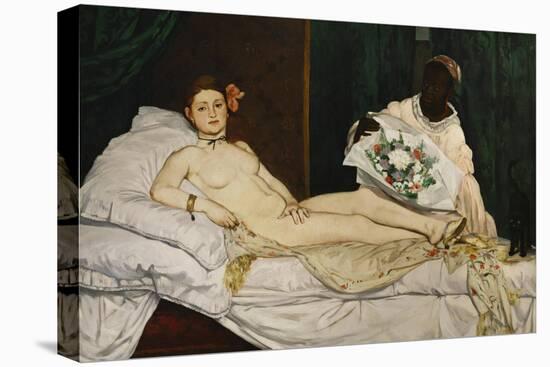 Olympia, 1863-1865-Edouard Manet-Stretched Canvas