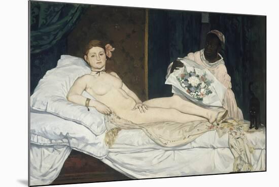 Olympia, 1863-Edouard Manet-Mounted Art Print