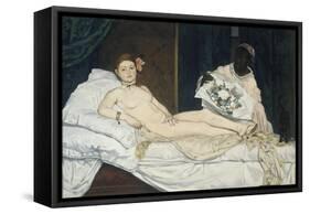 Olympia, 1863-Edouard Manet-Framed Stretched Canvas