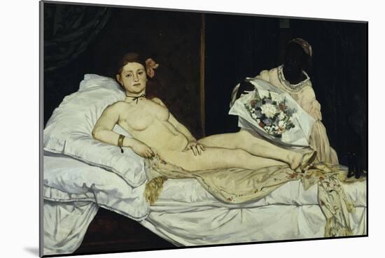 Olympia, c.1863-Edouard Manet-Mounted Giclee Print