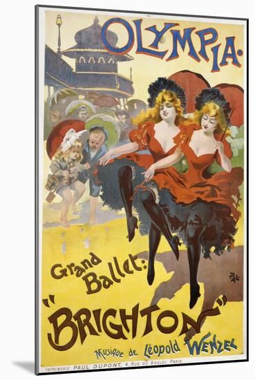 Olympia - Grand Ballet: "Brighton" Poster Advertisement-null-Mounted Giclee Print