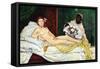 Olympia No.1-Edouard Manet-Framed Stretched Canvas