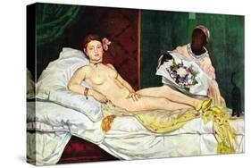 Olympia No.1-Edouard Manet-Stretched Canvas