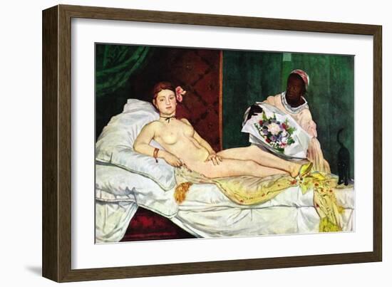 Olympia No.1-Edouard Manet-Framed Art Print