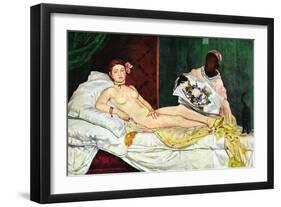 Olympia No.1-Edouard Manet-Framed Art Print